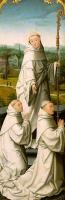 Bellegambe, Jean - The Retable of Le Cellier (triptych), inner-left panel featuring St. Bernard & Cistercian Monks